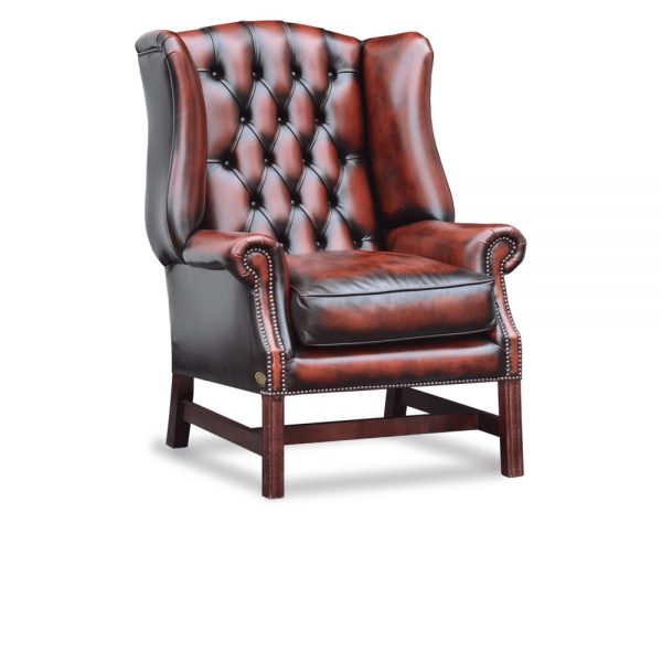 Georgian high chair - antique dark rust