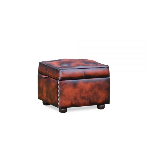 Square slipperbox - antique dark rust