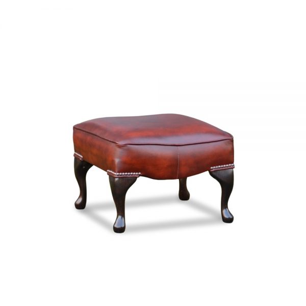 18x18 plain voetstoel - antique light rust