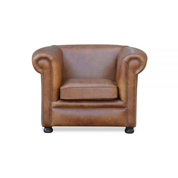 Rossendale plain fauteuil - vintage cognac